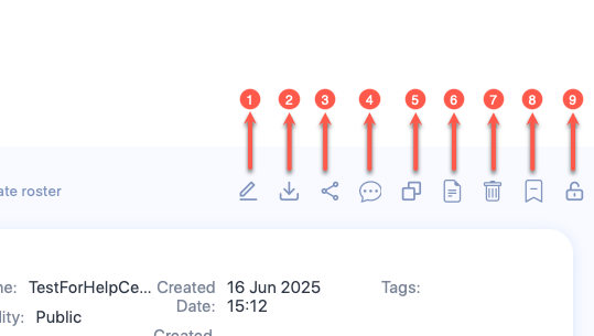 Roster control bar